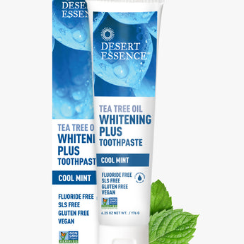 DESERT ESSENCE Tea Tree Oil Whitening Plus Toothpaste - Cool Mint 176g