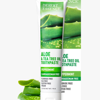 DESERT ESSENCE Aloe & Tea Tree Oil Carrageenan Free Toothpaste