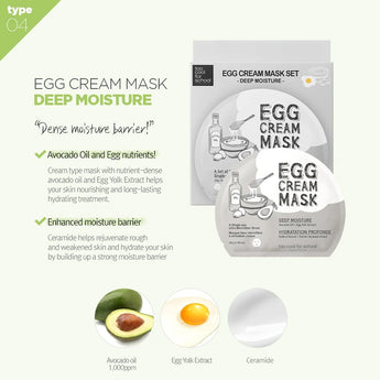 Too cool for school Egg Cream Mask Set (28g x 5EA) - 4 Types