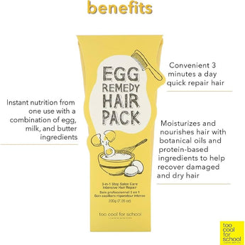 TOO COOL FOR SCHOOL Egg Remedy Hair Pack 200g