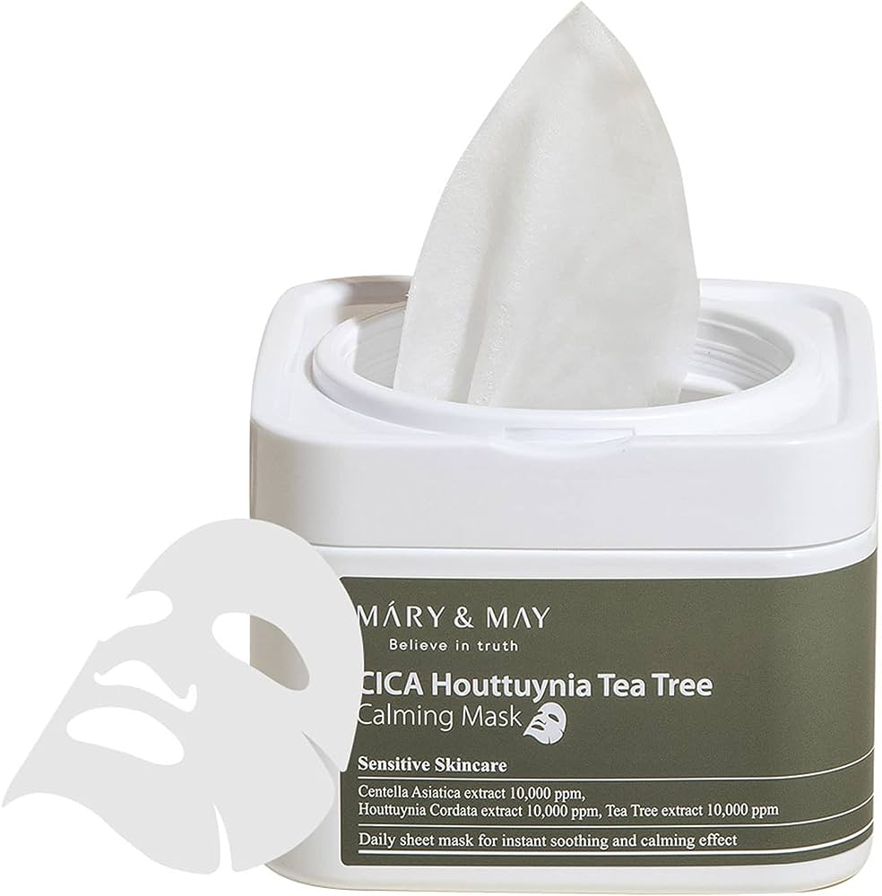 MARY&MAY Cica Houttuynia Tea Tree Calming Mask 30 Sheets