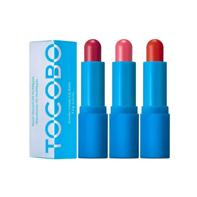 TOCOBO Powder Cream Lip Balm - 3 Colors - Vegan