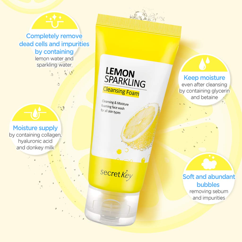 Secret Key Lemon Sparkling Cleansing Foam 200g