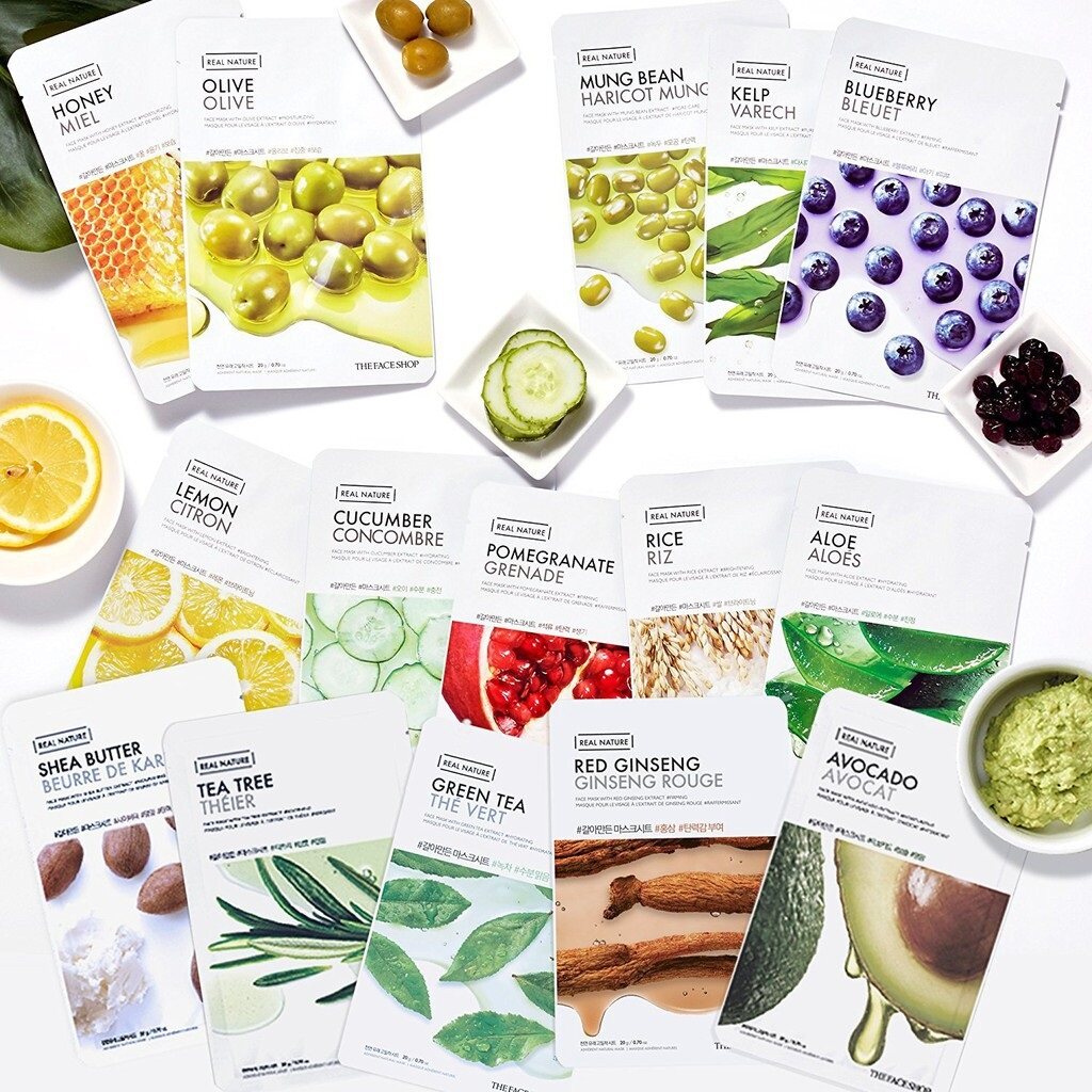 THE FACE SHOP Real Nature Face Mask 1pc - 20 Types